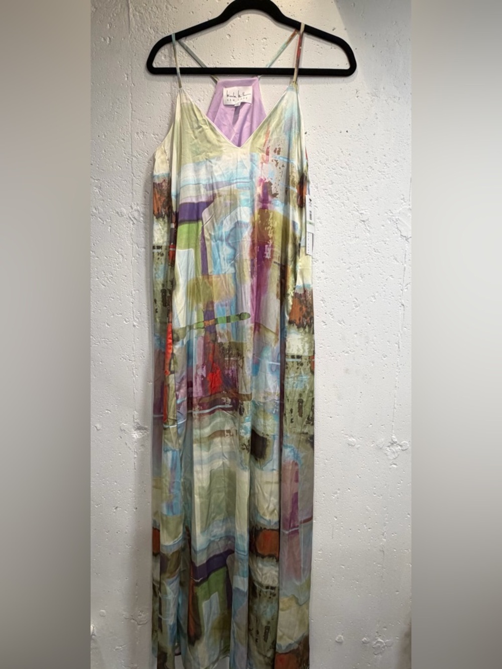 Multi color thin strap long dress
